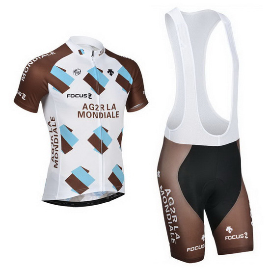 2014 Maillot Ag2r Tirantes Mangas Cortas